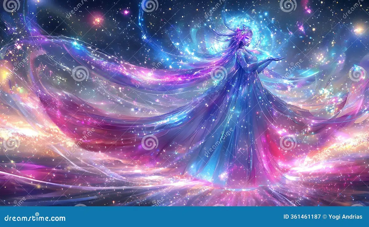 娱乐城星空女神幻想插画